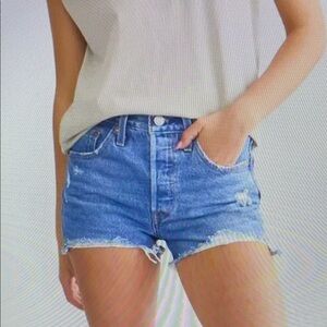 Women's Blue Denim Athletic Shorts